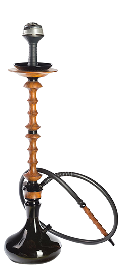 Elegant Black and Wooden Hookah Displayed for Smoke Shop Bethlehem PA