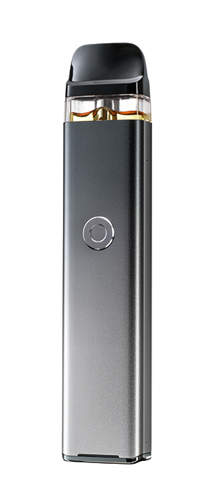 Silver Portable Vape Device on White Background